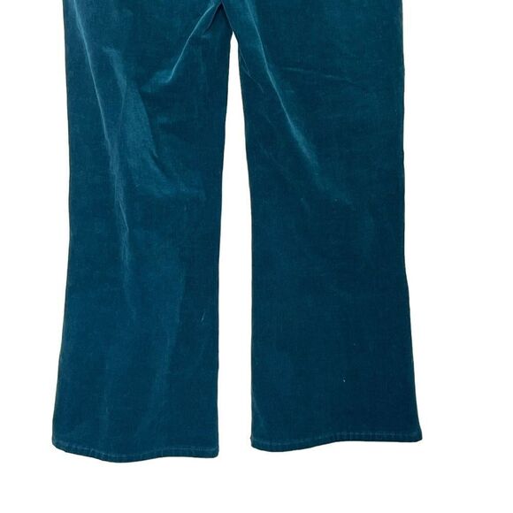 Anthropologie Pilcro Yaya Velvet Flare Pants Turquoise Women’s Size XS Pull-On - Picture 7 of 14